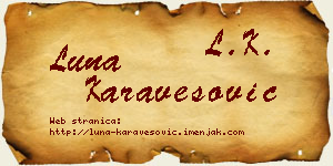 Luna Karavesović vizit kartica